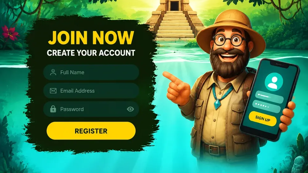 registration form with email and password fields